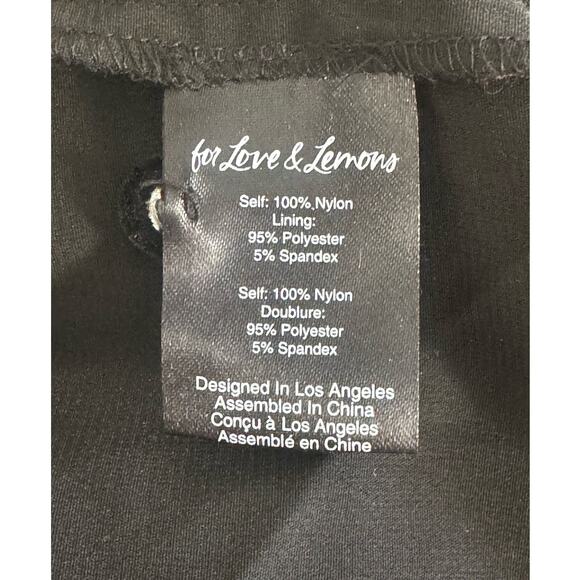 For Love & Lemons Sophia Sheer Puff Sleeve Midi Dress Black Navy Floral XS - Picture 7 of 14